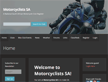 Tablet Screenshot of motorcyclists.co.za
